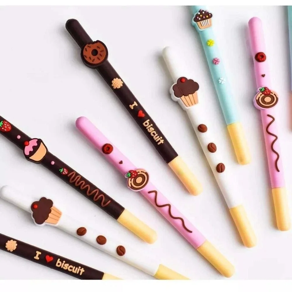 Dessert Themed Scented Gel Pens Set 5pc Kawaii Donut Cupcake Sweet Treats‎